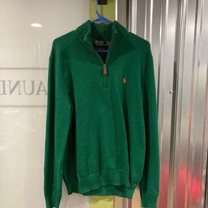 Ralph Lauren Polo Men's Green 1/4 Zip Sweater